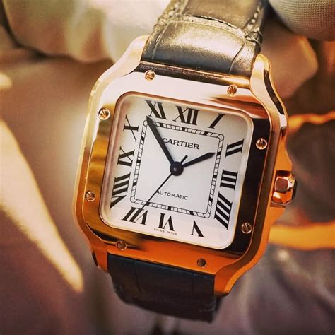 mens gold cartier watch|Altro.